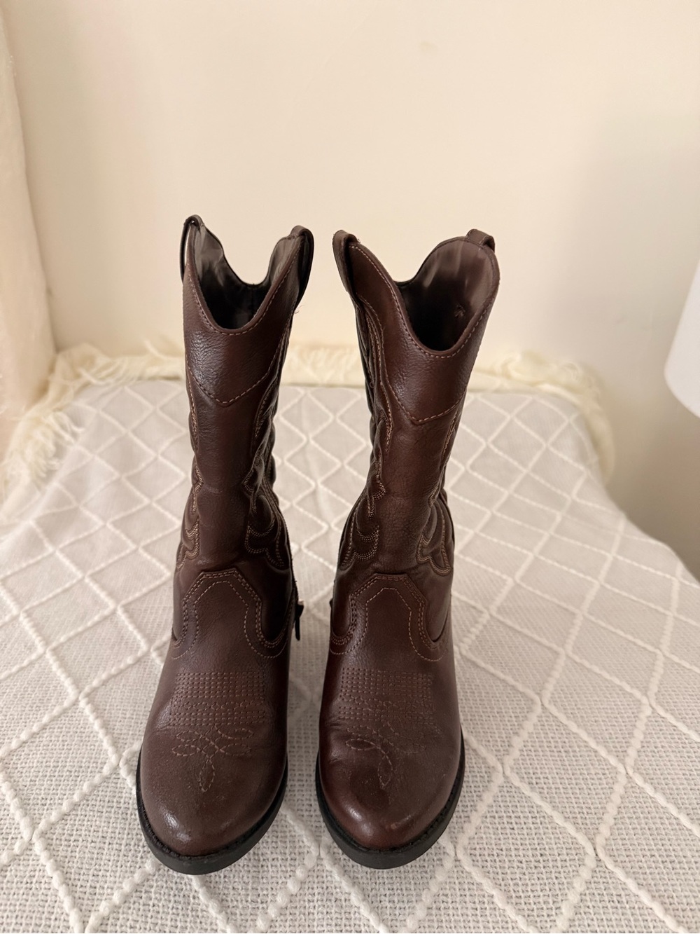 Cat & Jack Montana Western Boots Brown Size 13 Kids Cowboy Boots